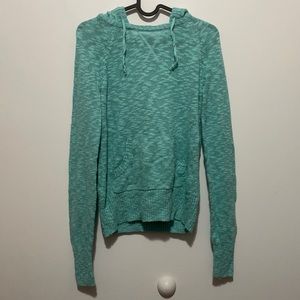 Women’s blue knit hoodie